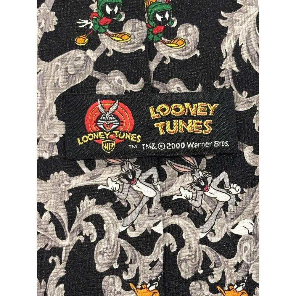Looney Tunes Marvin the Martian‎ Bugs Taz Devil Daffy Tie 2000 Warner Bros Men